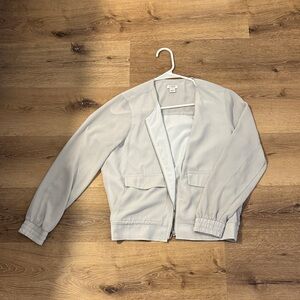 J. Crew Women's Light Gray Bomber Jacket